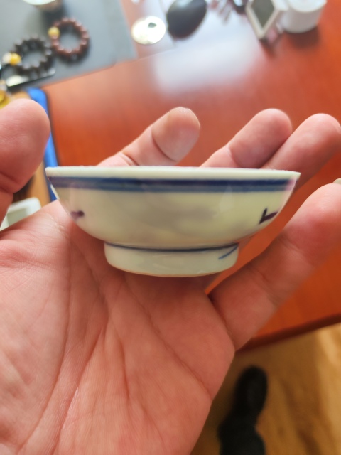 古玩陶瓷三星高照圖青花盤拍賣，當(dāng)前價(jià)格1800元
