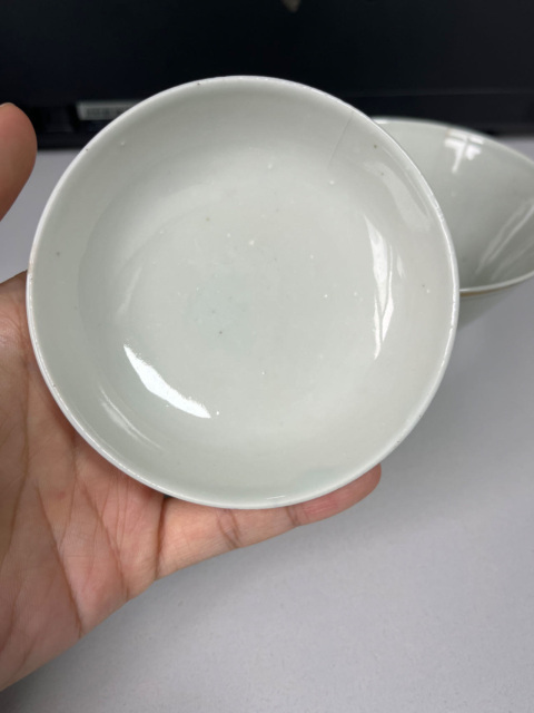 古玩陶瓷清末民初白釉描金蓋碗拍賣,當前價格120元