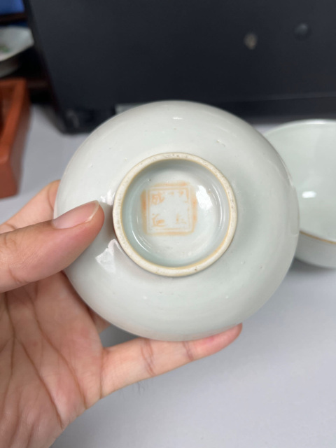 古玩陶瓷清末民初白釉描金蓋碗拍賣,當前價格120元
