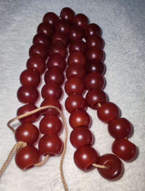 古玩玉器烤色紅瑪瑙珠串拍賣,當前價格398元