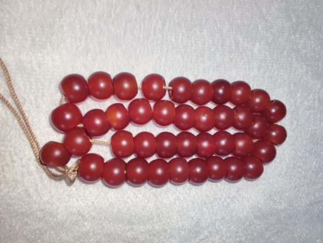 古玩玉器烤色紅瑪瑙珠串拍賣,當前價格398元