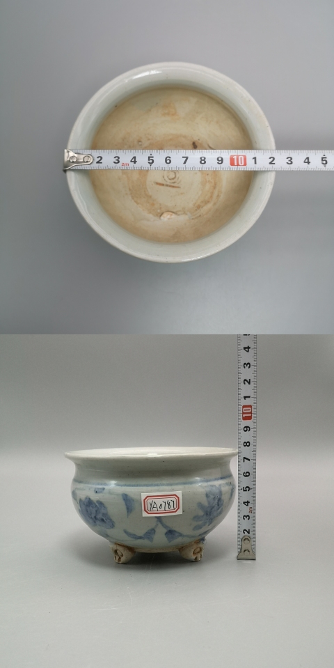 古玩陶瓷明代.花卉紋青花爐拍賣,當前價格1980元