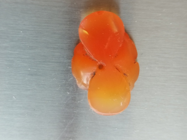 古玩玉器天然紅瑪瑙“帽花”拍賣，當前價格466元