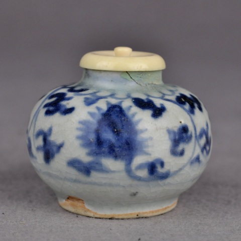 古玩陶瓷青花水盂拍賣，當前價格2000元