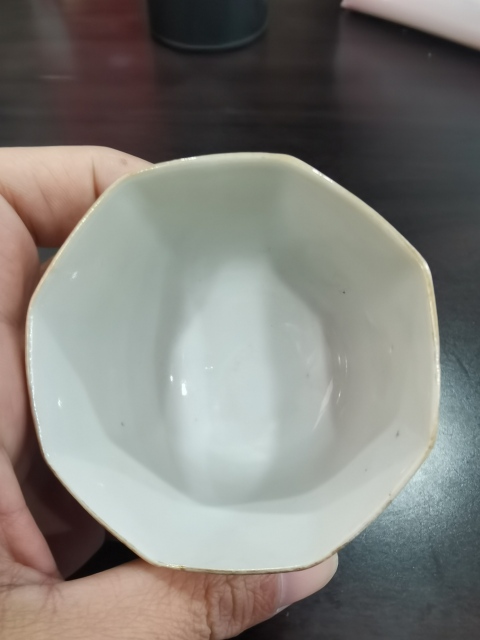 古玩陶瓷粉彩仕女圖八方杯子  一對拍賣，當前價格12000元