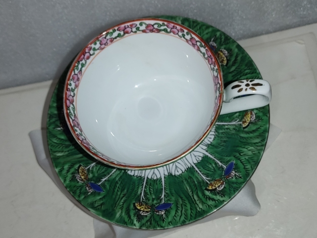古玩陶瓷廣彩杯盤拍賣,當前價格880元