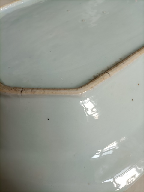 古玩陶瓷青花亭臺樓閣山水紋方盤拍賣,當前價格3200元
