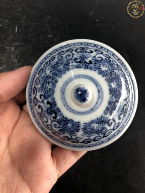 古玩陶瓷青花纏枝花卉紋小蓋罐拍賣，當前價格4500元