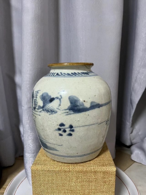 古玩陶瓷乾隆青花山水人物紋罐拍賣，當(dāng)前價格788元