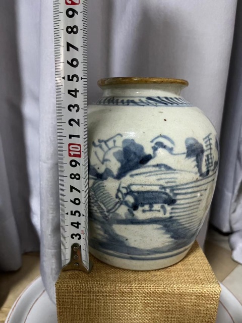 古玩陶瓷乾隆青花山水人物紋罐拍賣，當(dāng)前價格788元