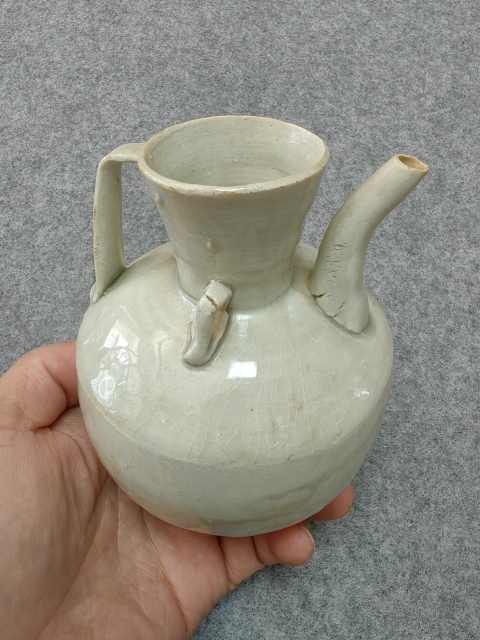 古玩陶瓷南宋-青白釉執壺拍賣，當前價格3500元