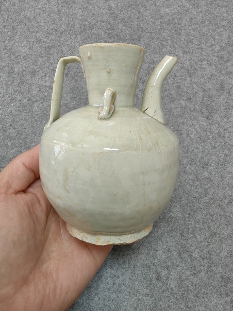 古玩陶瓷南宋-青白釉執壺拍賣，當前價格3500元