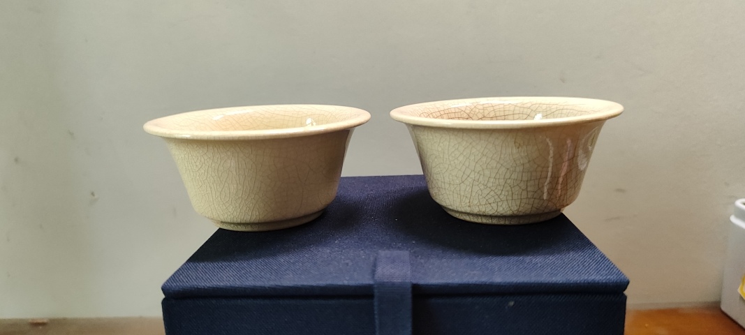 漳州窯哥釉杯（一對）拍賣，當(dāng)前價(jià)格9800元