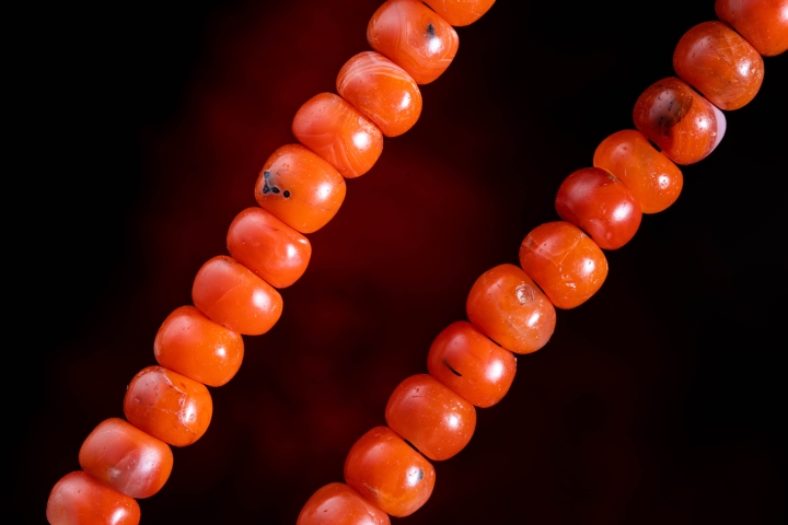 古玩玉器天然“南紅瑪瑙”珠串拍賣，當前價格4250元
