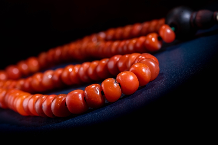 古玩玉器天然“南紅瑪瑙”珠串拍賣，當前價格4250元