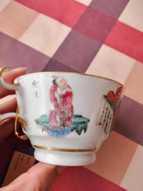古玩陶瓷粉彩無雙譜杯拍賣，當前價格6880元