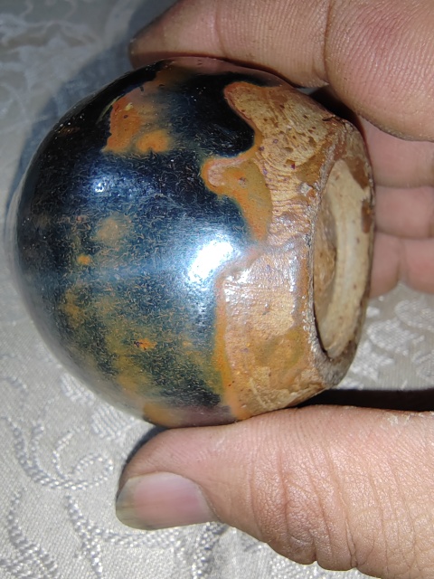 古玩陶瓷磁州窯窯變黑釉雞心罐拍賣，當前價格4200元