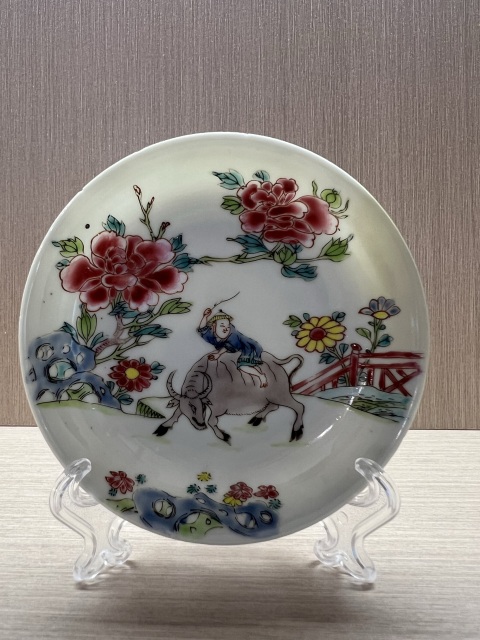 古玩陶瓷清·雍正/粉彩人物紋盤拍賣，當前價格8800元