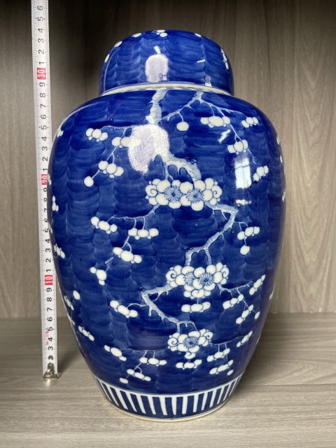 古玩陶瓷清晚期 極品青花冰梅紋大蓋罐拍賣(mài),當(dāng)前價(jià)格5900元