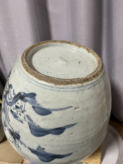 古玩陶瓷清早期青花山水人物紋蓋罐拍賣，當前價格1888元