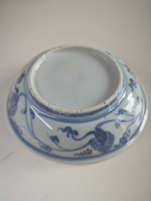 古玩陶瓷明空白期青花瓜果花卉紋盤(pán)拍賣(mài),當(dāng)前價(jià)格6543元