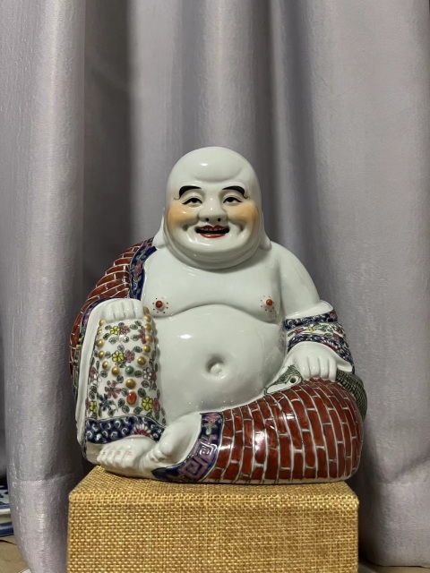 古玩陶瓷彌勒佛塑像拍賣，當前價格1380元