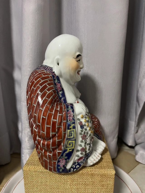 古玩陶瓷彌勒佛塑像拍賣，當前價格1380元