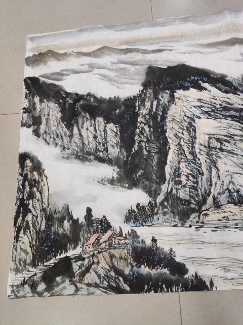 古玩字畫河南名家謝英慧 夔門雄峰拍賣,當(dāng)前價格388元
