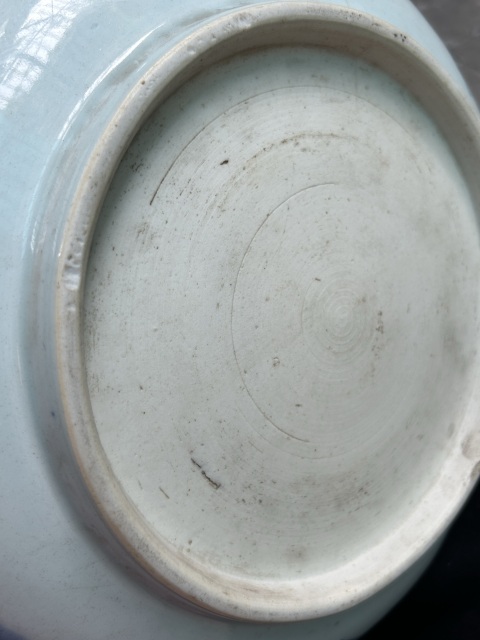 古玩陶瓷雍正過墻龍紋盤拍賣,當前價格6500元