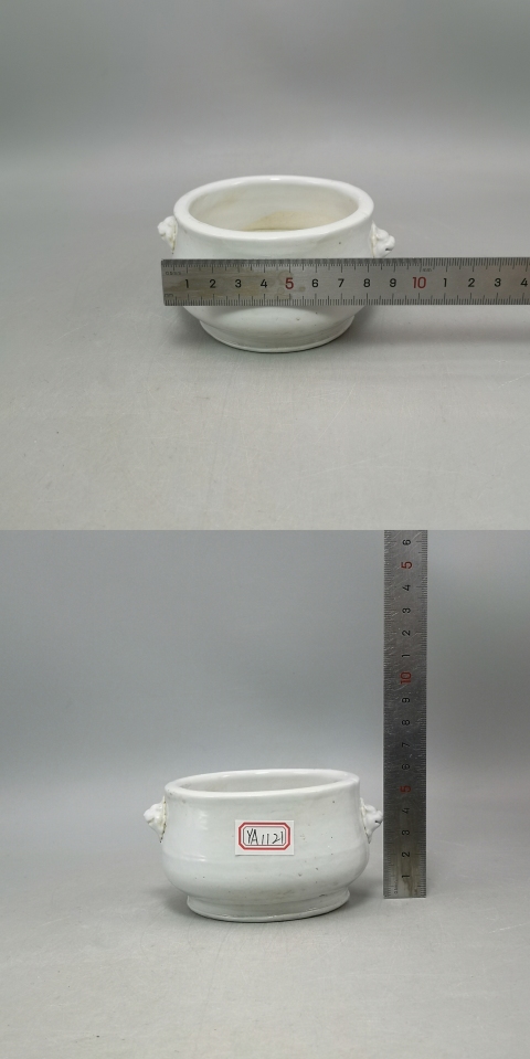 古玩陶瓷清.德化窯白釉獸耳爐拍賣，當前價格2980元