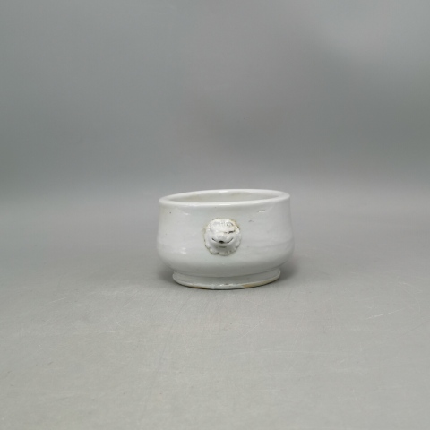 古玩陶瓷清.德化窯白釉獸耳爐拍賣，當前價格2980元