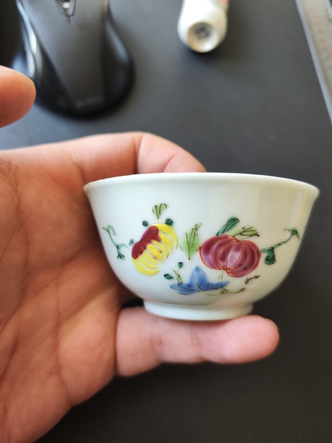 古玩陶瓷清雍正 粉彩花卉紋小杯拍賣,當前價格3800元