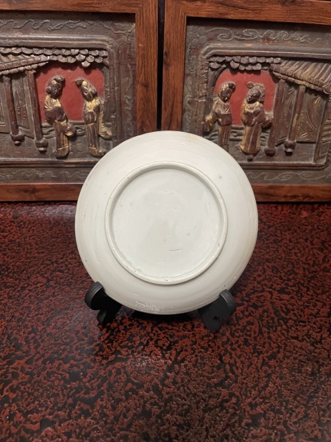 古玩陶瓷青花旗幟圖盤拍賣,當前價格1000元
