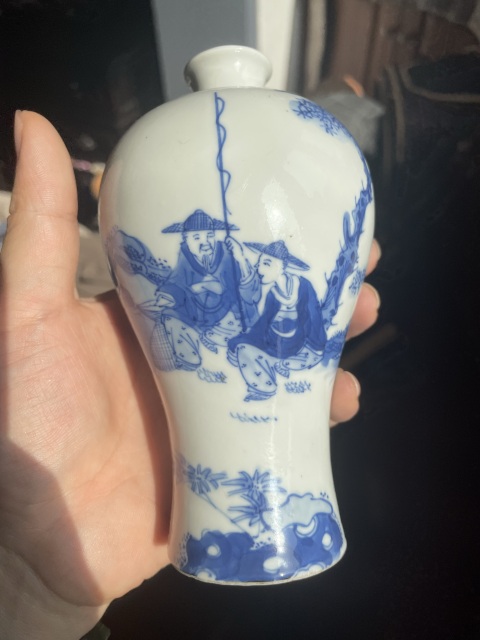 古玩陶瓷光緒青花梅瓶拍賣，當前價格15000元