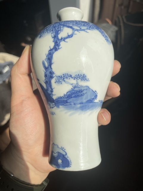 古玩陶瓷光緒青花梅瓶拍賣，當前價格15000元