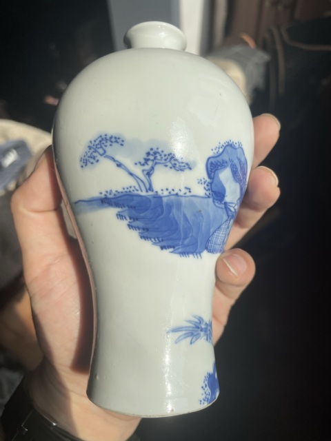 古玩陶瓷光緒青花梅瓶拍賣，當前價格15000元