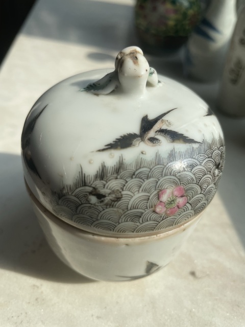 古玩陶瓷同治粉彩海晏河清蓋罐拍賣，當前價格4500元