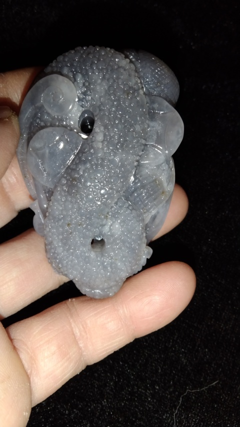 古玩玉器青海玉雕“蛇形把件”拍賣，當前價格299元