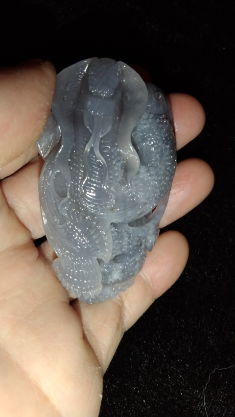 古玩玉器青海玉雕“蛇形把件”拍賣，當前價格299元