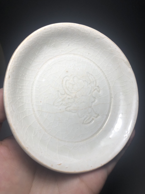古玩陶瓷青白釉印花水洗拍賣，當前價格9600元