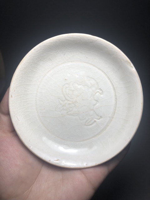 古玩陶瓷青白釉印花水洗拍賣，當前價格9600元