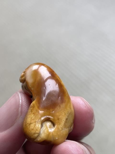古玩玉器【稀有】唐河玉雕“福在眼前”掛件拍賣,當前價格398元