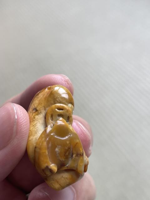 古玩玉器【稀有】唐河玉雕“福在眼前”掛件拍賣,當前價格398元