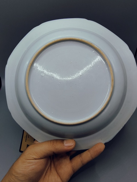 古玩陶瓷清康熙?青花鹿鶴同春圖八方盤(帶保真卡)拍賣,當(dāng)前價格1500元