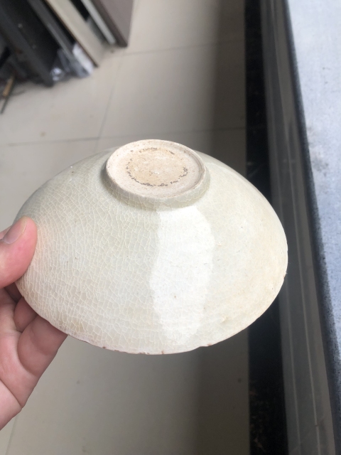 古玩陶瓷青白釉刻花斗笠碗拍賣，當前價格999元