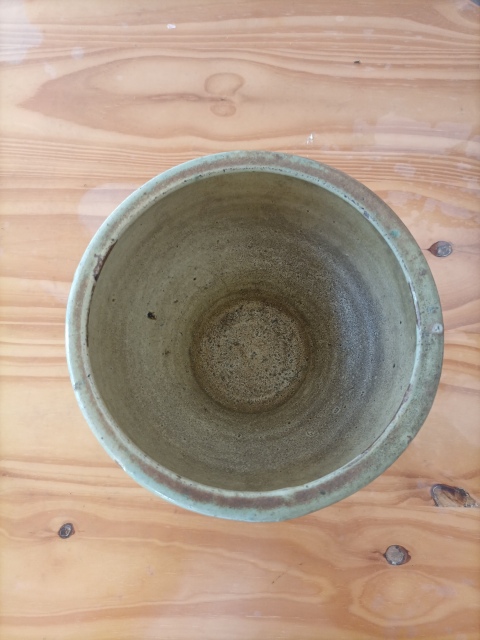 古玩陶瓷清.大口徑20窯變綠釉唇湯盆799拍賣，當前價格799元