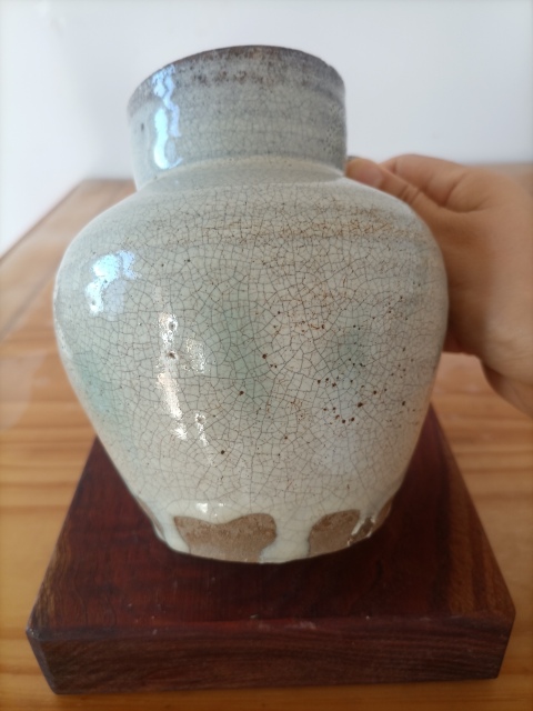 古玩陶瓷清.鈞釉花澆470拍賣，當前價格470元