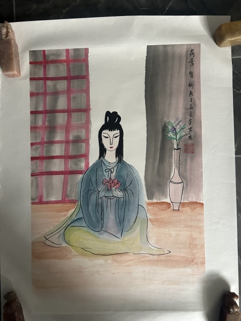 古玩字畫榮寶齋展覽作品:范智新《荷香》拍賣,當前價格375元