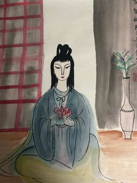 古玩字畫榮寶齋展覽作品:范智新《荷香》拍賣,當前價格375元