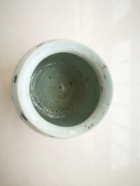 古玩陶瓷【鳳麟齋】清道咸·纏枝花雙囍青花罐拍賣,當前價格799元